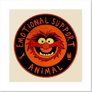 Emotional Support Animal Black Posters and Art